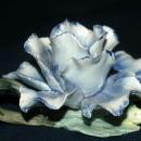 Napoleon Capodimonte Porcelain Blue Rose Candle Holder with Handle