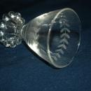 5 vintage etched Boopie Juice or wine Glasses