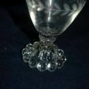 5 vintage etched Boopie Juice or wine Glasses