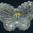 Zajecar Kristal Crystal Butterfly Trinket Box Yugoslavia