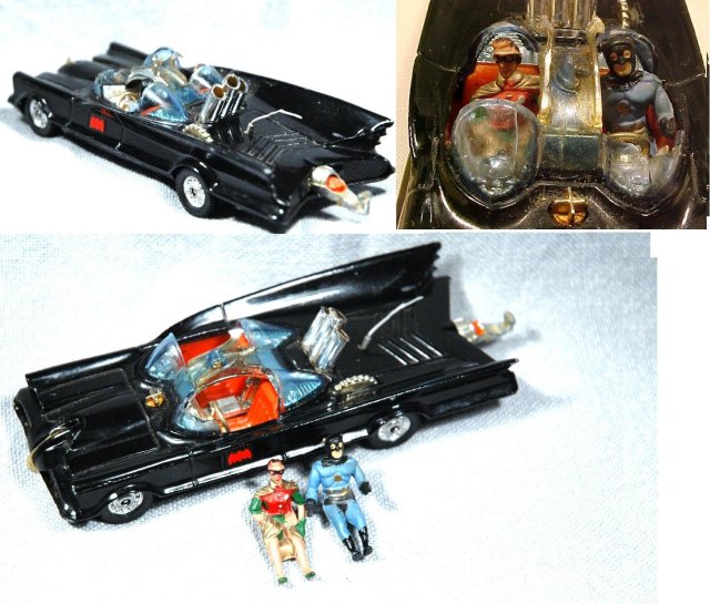 Orig 60's Corgi Batmobile with Batman & Robin