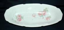 LEUCHTENBURG GERMANY PORCELAIN CELERY BOWL ROSE DESIGN