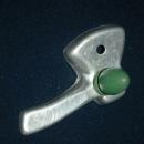 Hatchet Aluminum Cookie Cutter Green Painted Wooden Handle FREE SHIPPING