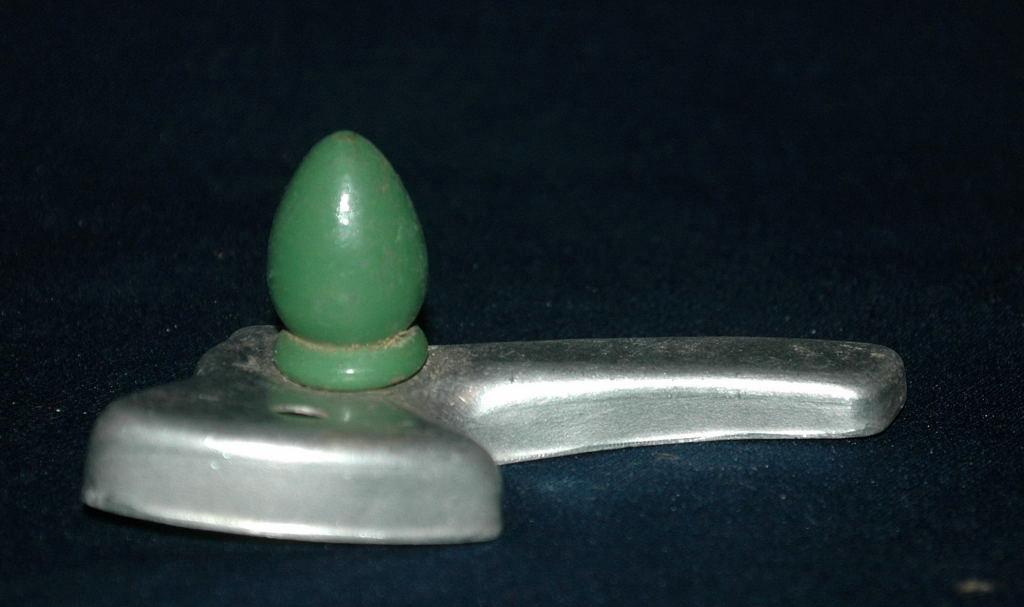 Hatchet Aluminum Cookie Cutter Green Painted Wooden Handle FREE SHIPPING