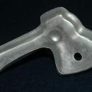 Hatchet Aluminum Cookie Cutter Green Painted Wooden Handle FREE SHIPPING