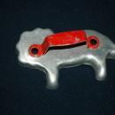 Lion Aluminum Cookie Cutter Red Painted Handle FREE SHIPPING