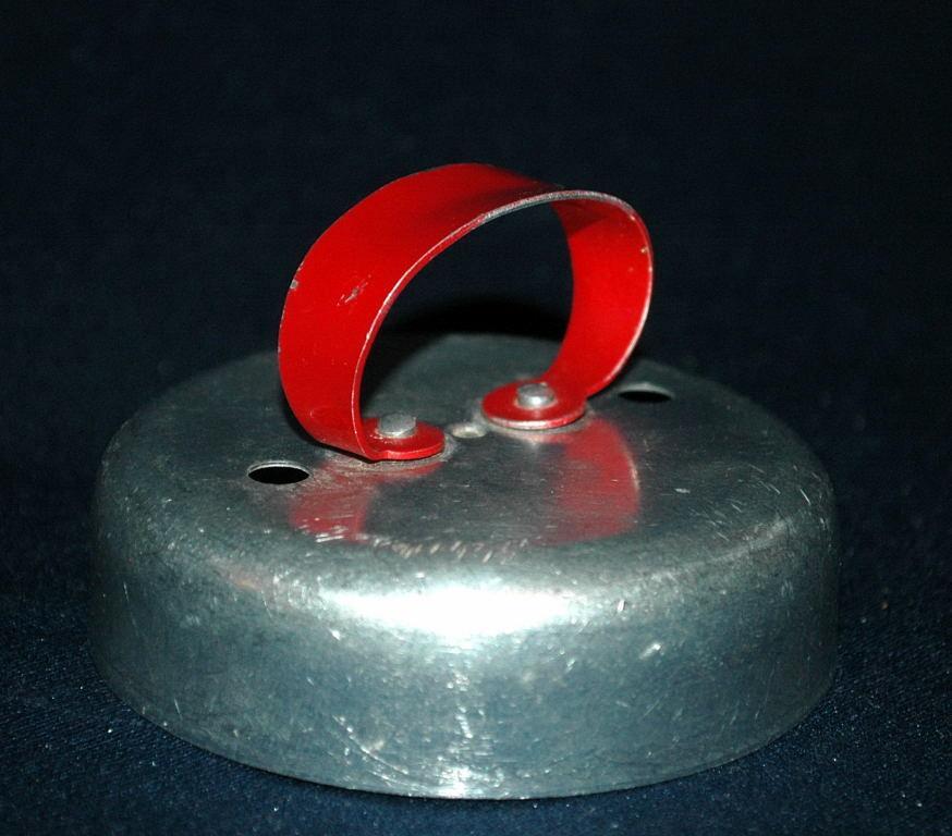 Round Aluminum Biscuit or Cookie Cutter Red Painted Handle FREE SHIPPING