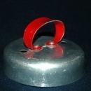 Round Aluminum Biscuit or Cookie Cutter Red Painted Handle FREE SHIPPING