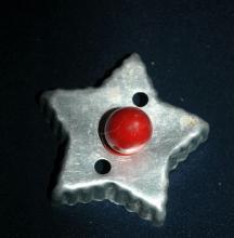 Star Aluminum Cookie Cutter Red Painted Handle FREE SHIPPING