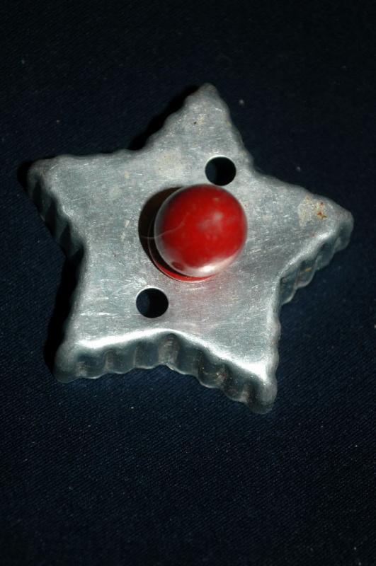 Star Aluminum Cookie Cutter Red Painted Handle FREE SHIPPING