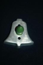 Bell Aluminum Cookie Cutter Green Painted Handle FREE SHIPPING