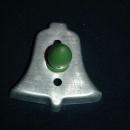 Bell Aluminum Cookie Cutter Green Painted Handle FREE SHIPPING