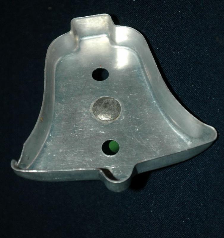 Bell Aluminum Cookie Cutter Green Painted Handle FREE SHIPPING