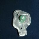 Santa Claus Aluminum Cookie Cutter Green Painted Handle FREE SHIPPING