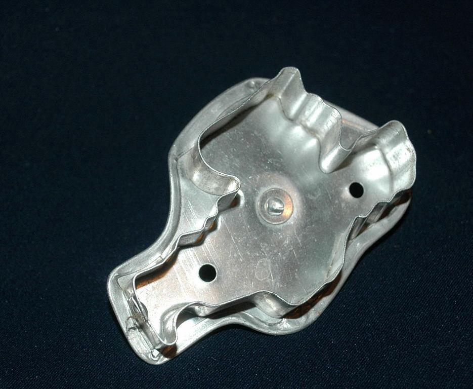 Santa Claus Aluminum Cookie Cutter Green Painted Handle FREE SHIPPING