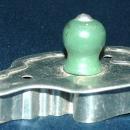 Santa Claus Aluminum Cookie Cutter Green Painted Handle FREE SHIPPING