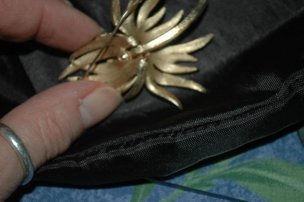Trifari Gold Protea Flower Brooch Free Shipping