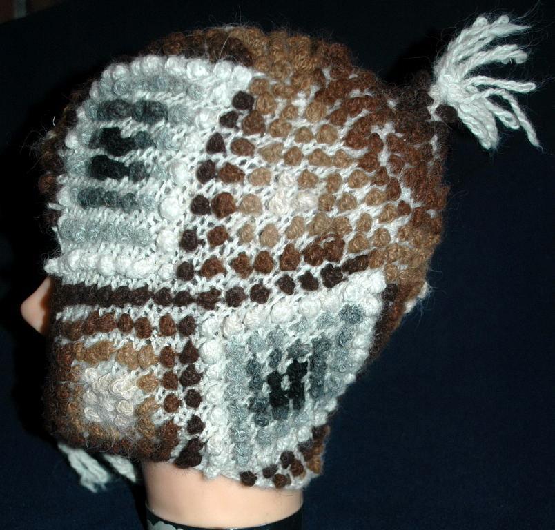 Natural Baby Alpaca Hand Knit Nubby Cap, Hat with Ear Flaps Free Shipping