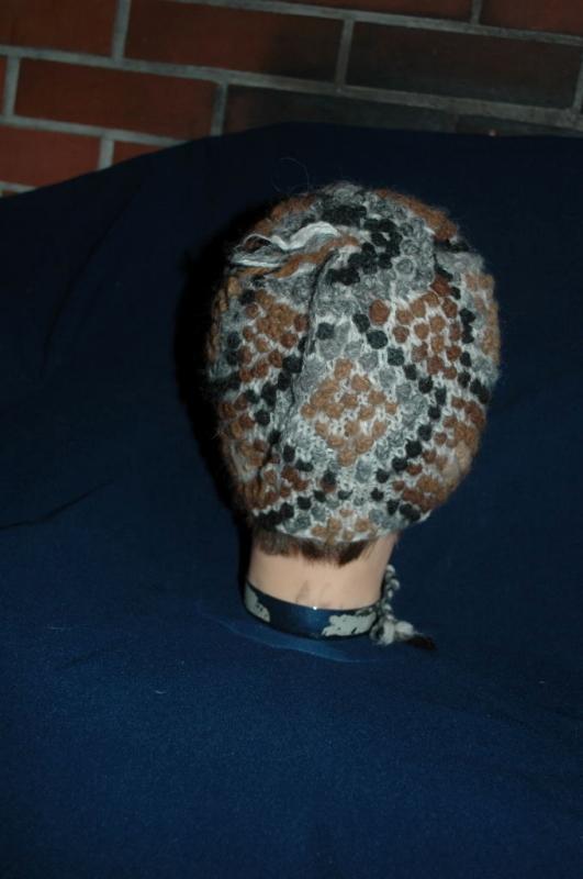 Natural Baby Alpaca Hand Knit Nubby Cap, Hat with Ear Flaps Free Shipping