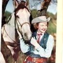 Dale Evans & Horse Buttercup Autographed Color Lithograph 7.5