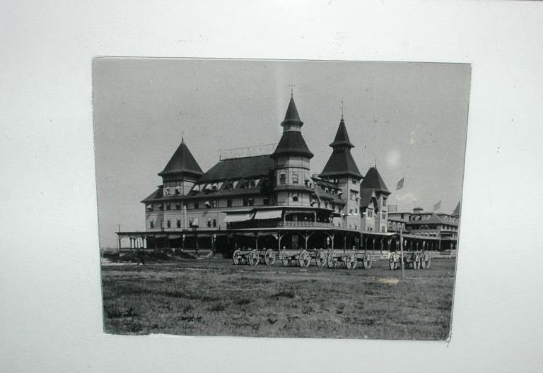 Antique Black White Photograph of Old Hotel 1899