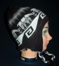 Alpaca Hand Knitted Ear Flap Reversible Hat Free Shipping