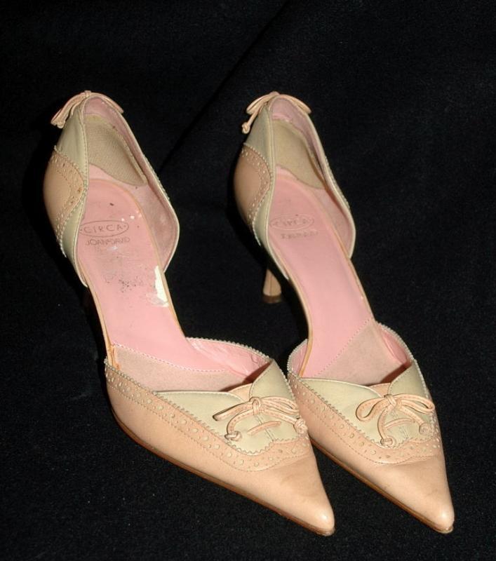 Pink Pointy Spectator High Heels Pumps Circa by Joan & David sz 7.5M