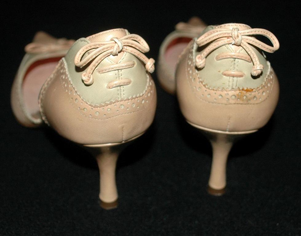 Pink Pointy Spectator High Heels Pumps Circa by Joan & David sz 7.5M
