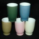 Retro Vintage Japanese Tall Tea Cups set of 5