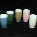 Retro Vintage Japanese Tall Tea Cups set of 5