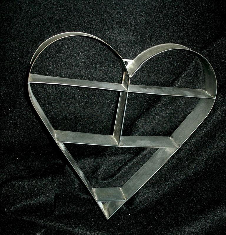 Metal Heart Shaped Knick Knack Wall Shelf