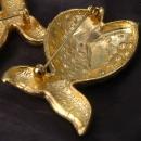 Goldfish Duo Brooch Set, with Muli Colored Crystals -1.75
