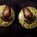 Art Deco Enamel Over Copper Cufflinks Yellow