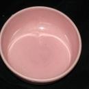 Old Pink USA Ringed Pottery Casserole Baking Pot Bowl with Lid ---Really Old! and signed