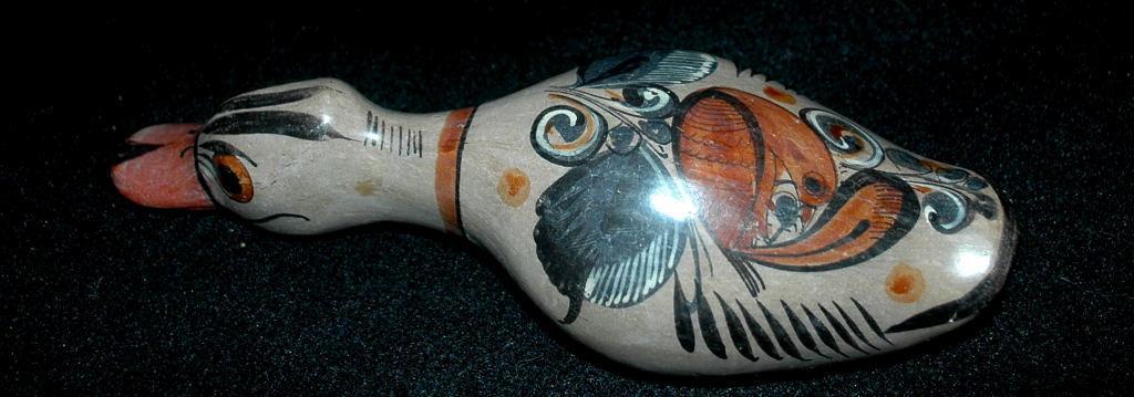 Burnished (Barro Brunido) Mexican Pottery Duck from Tonala