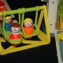 Vintage Fisher Price School House with Play Ground and Little People