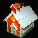 Vintage Fisher Price School House with Play Ground and Little People