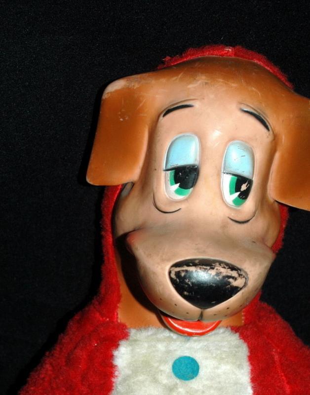 HUCKLEBERRY HOUND HANNA- BARBARA TV CARTOON SHOW KNICKERBOCKER LARGE PLUSH / RUBBER FACE AND HANDS DOLL 1960's 27