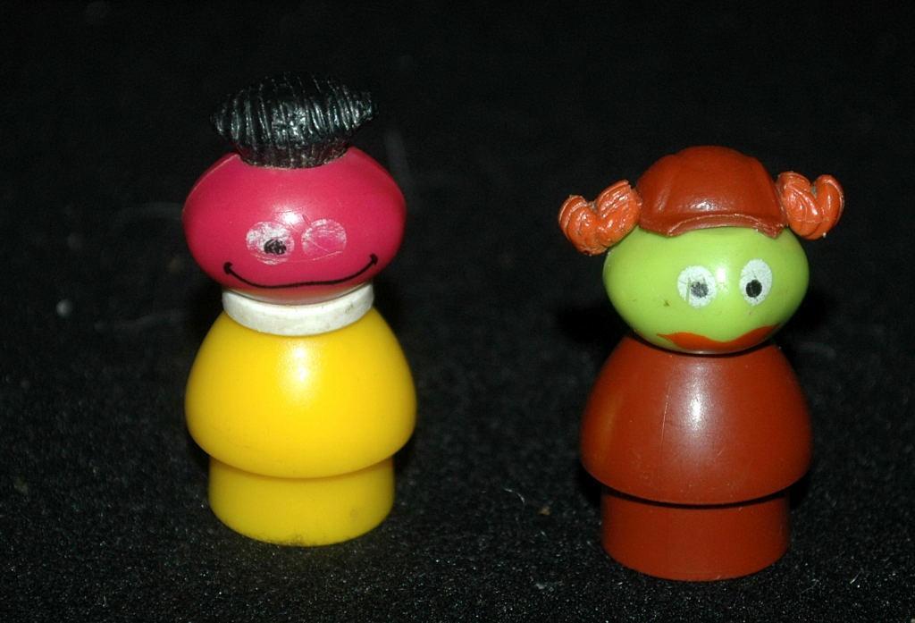 Sesame Street Little People Roosevelt Franklin Sherlock Hemlock 2 Vintage Fisher Price