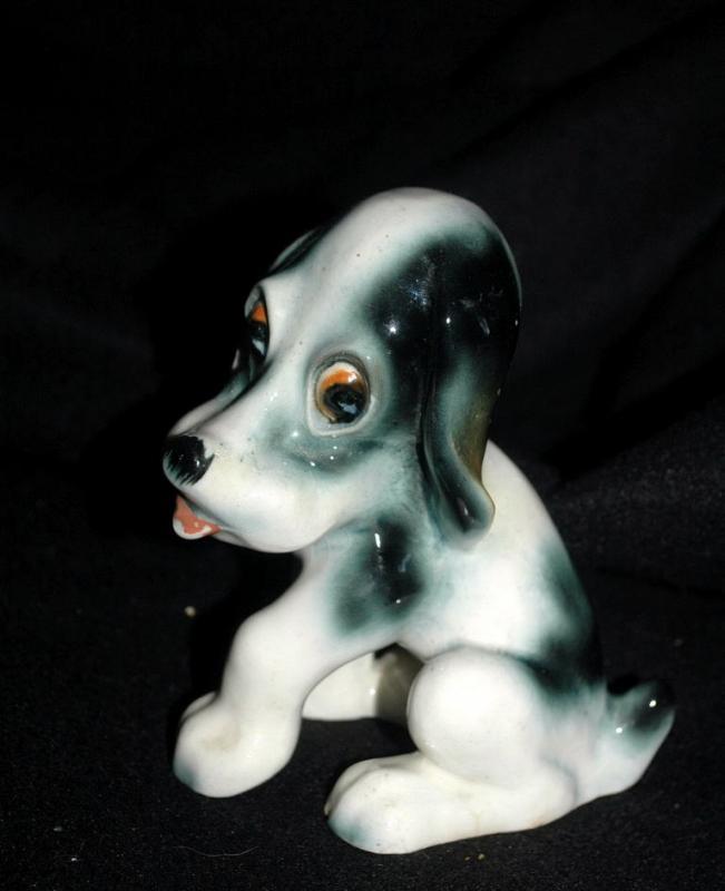 Puppy Dog Figurine, Vintage Made in Japan T