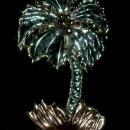 Made in Mexico Hand Crafted Mixed Metal Palm Tree Pin Brooch