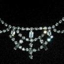 White Crystal Rhinestone Choker Necklace, Vintage Elegant Princess Style