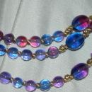 Gradient Color Change Glass Beads Long Strand Necklace 58