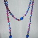 Gradient Color Change Glass Beads Long Strand Necklace 58