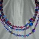 Gradient Color Change Glass Beads Long Strand Necklace 58