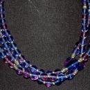 Gradient Color Change Glass Beads Long Strand Necklace 58