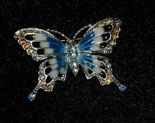 Monet swallowtail butterfly pin