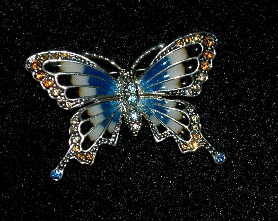 Monet swallowtail butterfly pin