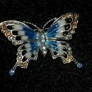 Monet swallowtail butterfly pin