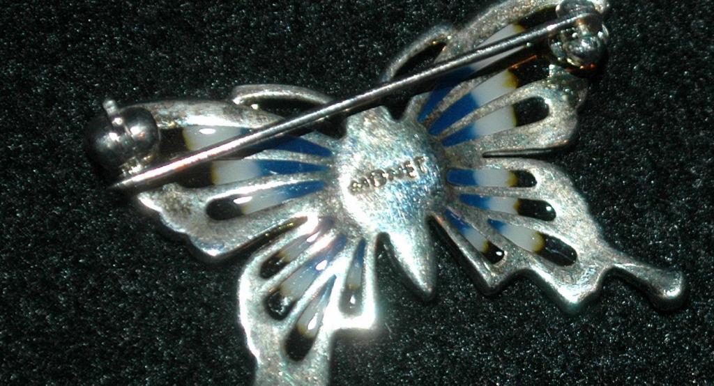 Monet swallowtail butterfly pin